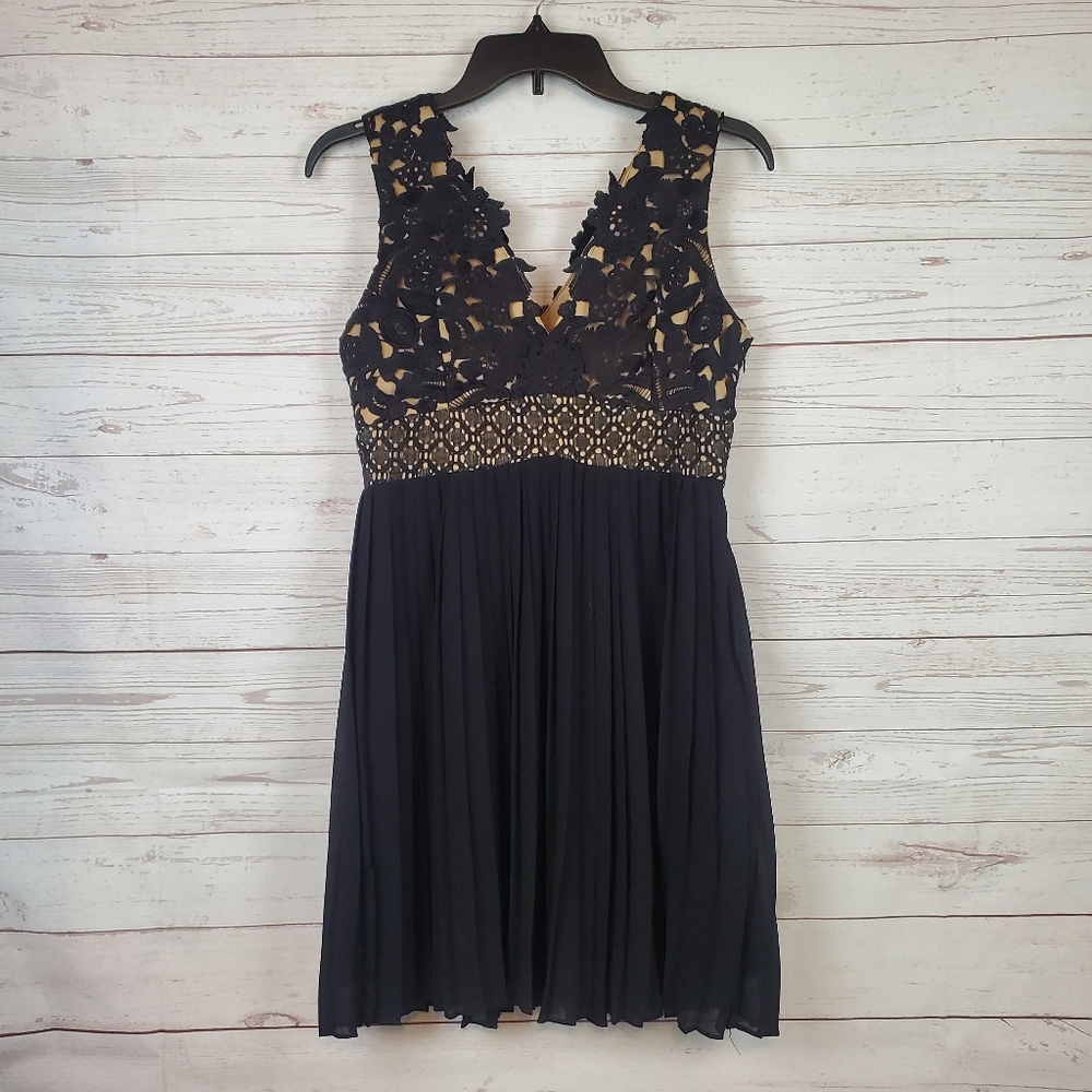 Heartloom illusion lace cocktail dress